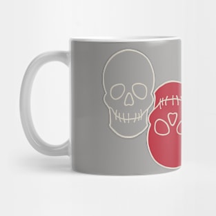 Simply Spooky Collection - Skulls - Ghost Grey and Bone White Mug